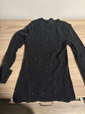 Mesh Sparkle Long Sleeve